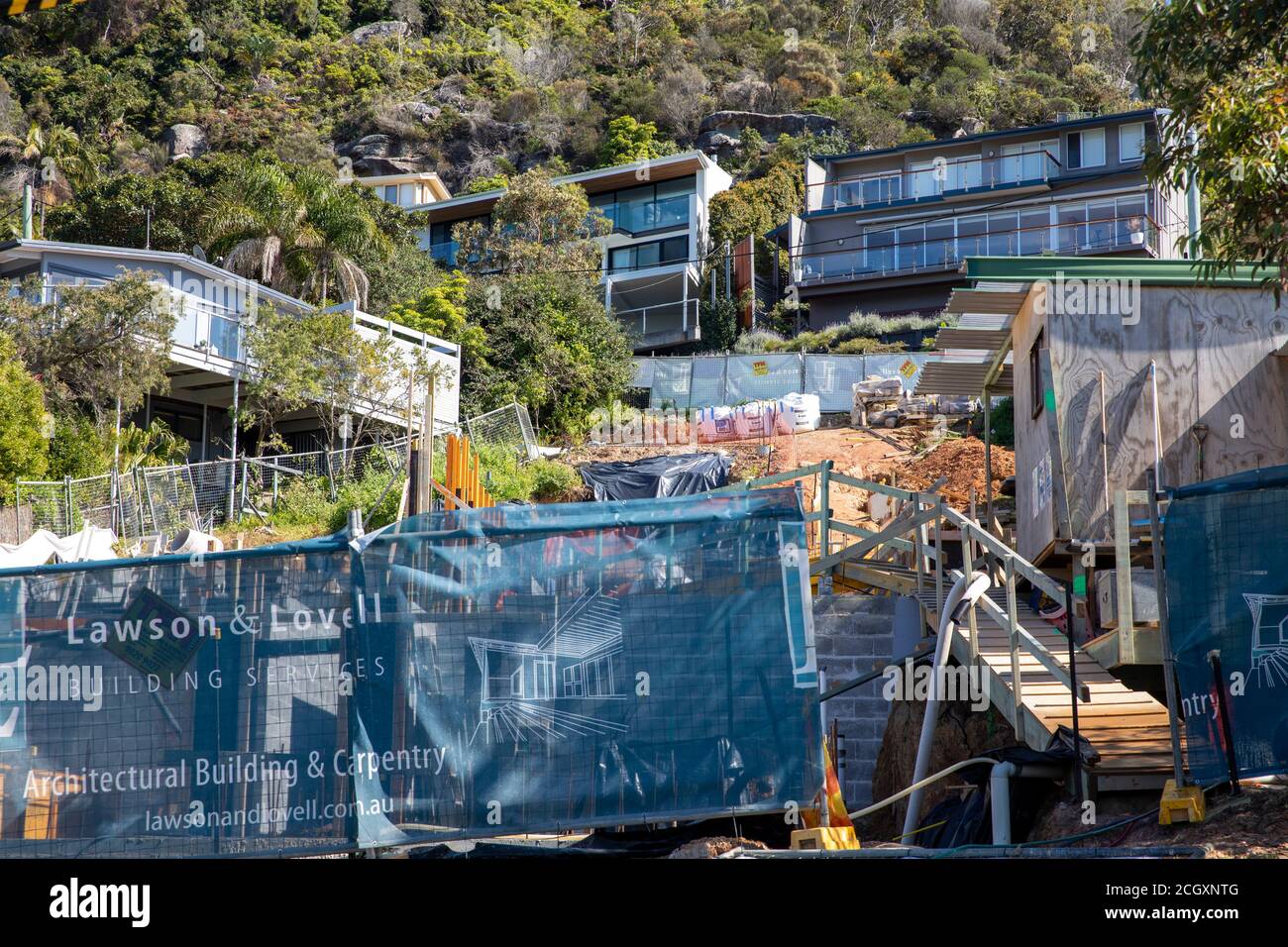 Sydney Australia large detached luxury home house being built in Whale