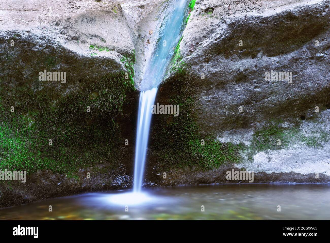 detail of beautiful waterfall in Transylvania, la Gavane, Apuseni mountains Stock Photo