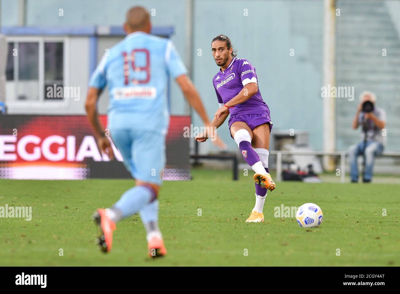 Florence, Italy. 12th Sep, 2020. Florence, Italy, 12 Sep 2020, Martin Caceres (Fiorentina) during Fiorentina vs Reggiana - Soccer Test Match - Credit: LM/Lisa Guglielmi Credit: Lisa Guglielmi/LPS/ZUMA Wire/Alamy Live News Stock Photo