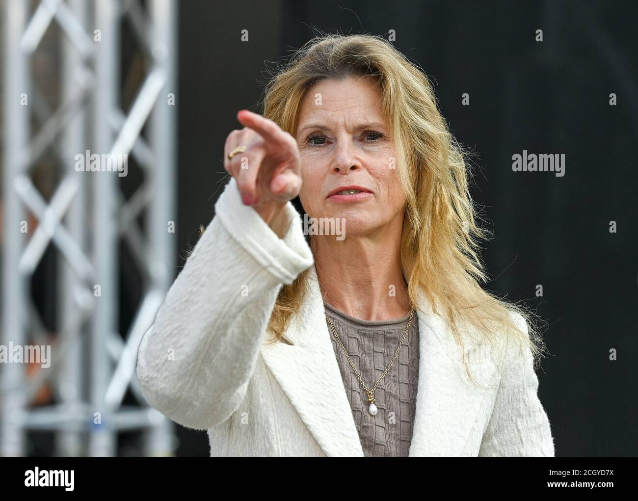 11 September 2020, Berlin: Actress Leslie Malton comes to the Spindler and Klatt for the German Acting Prize awards. The award has been presented by the Bundesverband Schauspiel (BFFS) since 2012. Photo: Jens Kalaene/dpa-Zentralbild/ZB Stock Photo