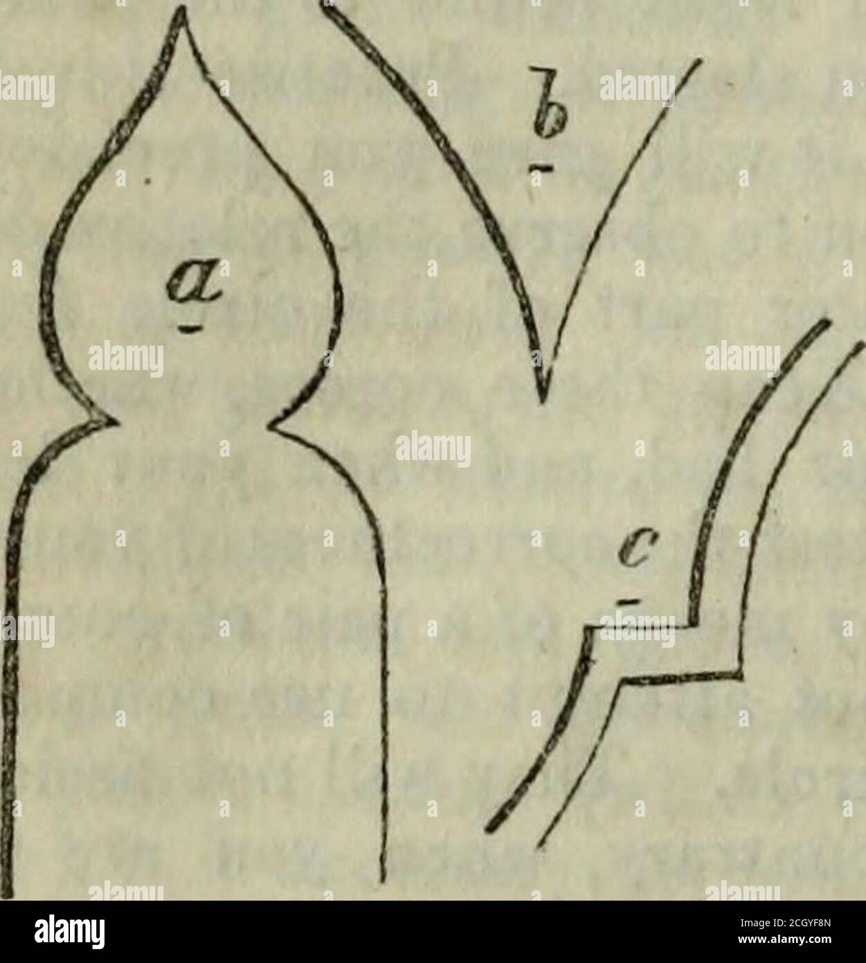 . The Family tutor . Fig. 11. proceed to draw the three followino- out-lines, which you will no doubt do cor-rectly and readily, from the practice youhave already had in the curved lines. Be. Fig. i2. careful in copying a and c, to make theleft hand lines darker than those to theright, while h has lines of each breadth.It is well to use the pencil marked HBfor this purpose, the different thicknessof the lines being produced by the degreeof pressure employed. Statistics of Books. — DIsraeli, inhis Curiosities of Literature, states,that the four ages of typography haveproduced no less than 3,641 Stock Photo