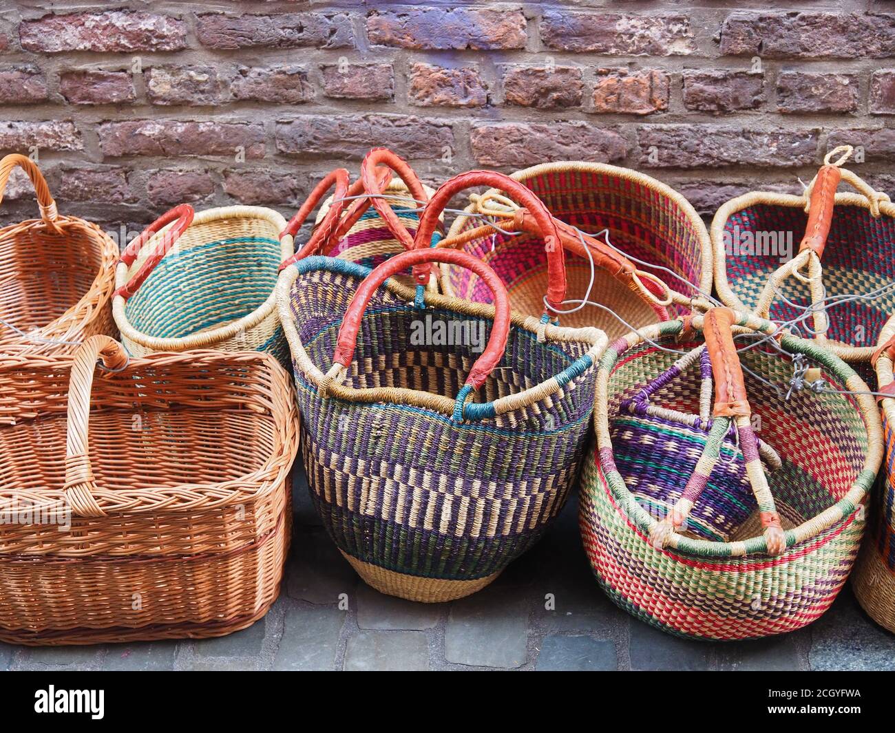 Wicker Shopping Basket Market High Resolution Stock Photography and Images  - Alamy