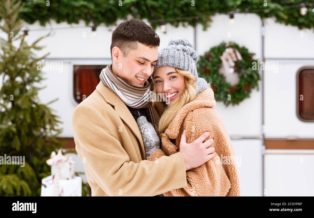 Affectionate couple love hug hi-res stock photography and images - Alamy