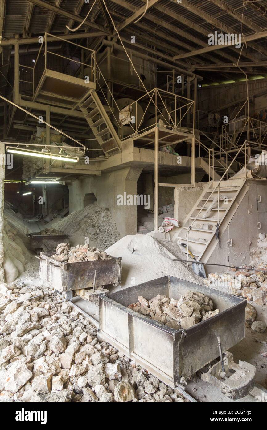 Inside a gold ore processing utility in Baguio City Stock Photo Alamy