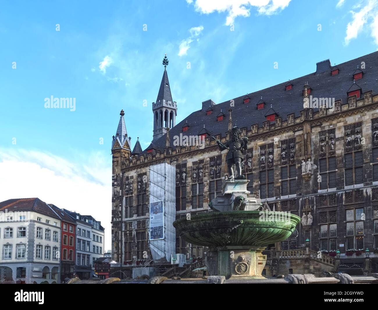 Historic city hall of Aachen in Germany Stock Photo