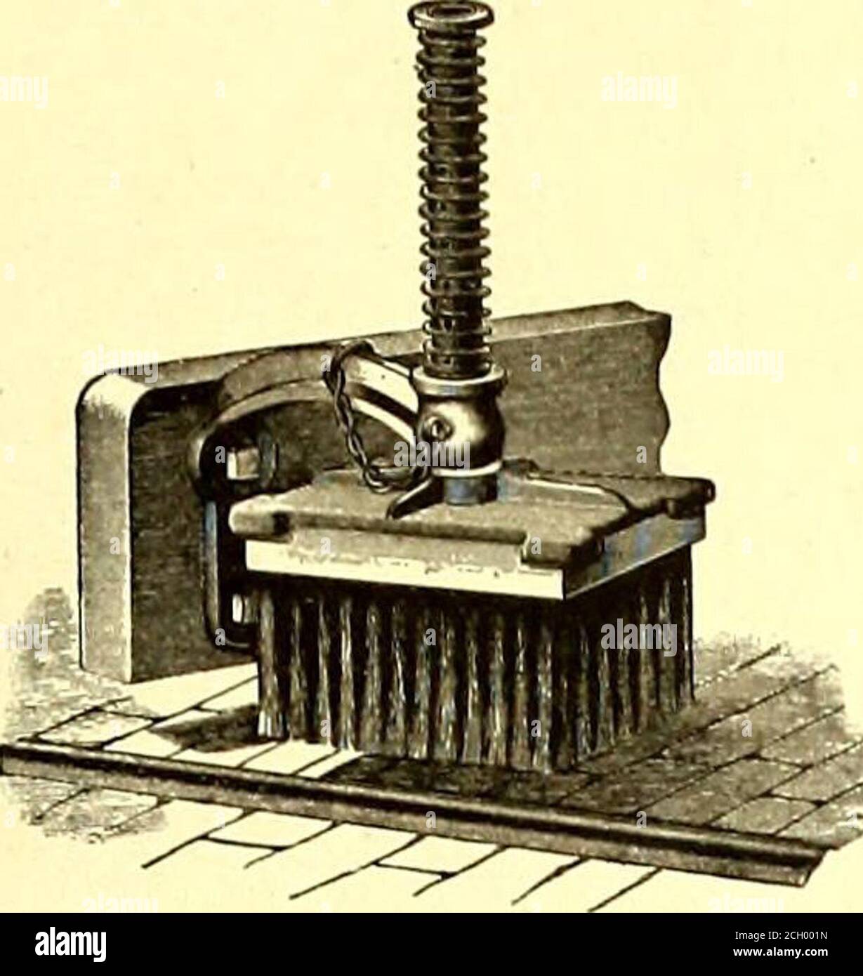 . The Street railway journal . efficient and durable motorsand also greatly reduce the cost of the locomotive. The motors havebeen geared to produce a speed of seventy-five miles an hour, al-though it may reach 125 miles an hour, if it were demanded. Other locomotives are being built. All will be equipped with airbrakes, which will be operated in the usual manner by an air pumpwhich is underneath the car, and which will be driven by an electricmotor. The locomotives wdll be designed so as to be utilized withany method of electric traction. They can be used with the trolleysystem, the third rai Stock Photo