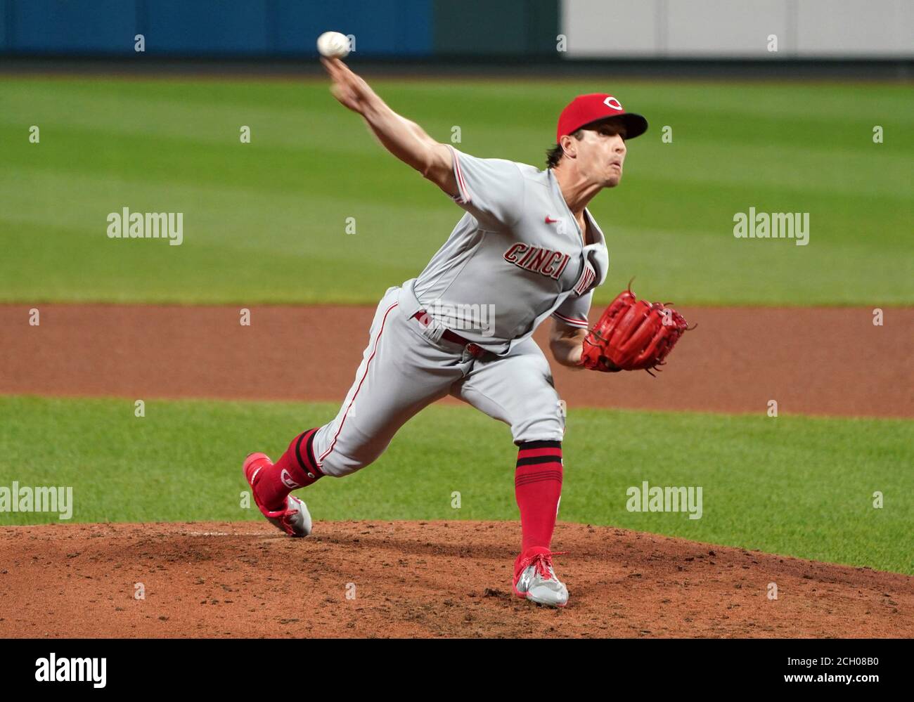 St. Louis, United States. 13th Sep, 2020. Cincinnati Reds starting pitcher Tejay Antone delivers a pitch to the St. Louis Cardinals in the first inning at Busch Stadium in St. Louis on Saturday, September 12, 2020. Photo by Bill Greenblatt/UPI Credit: UPI/Alamy Live News Stock Photo