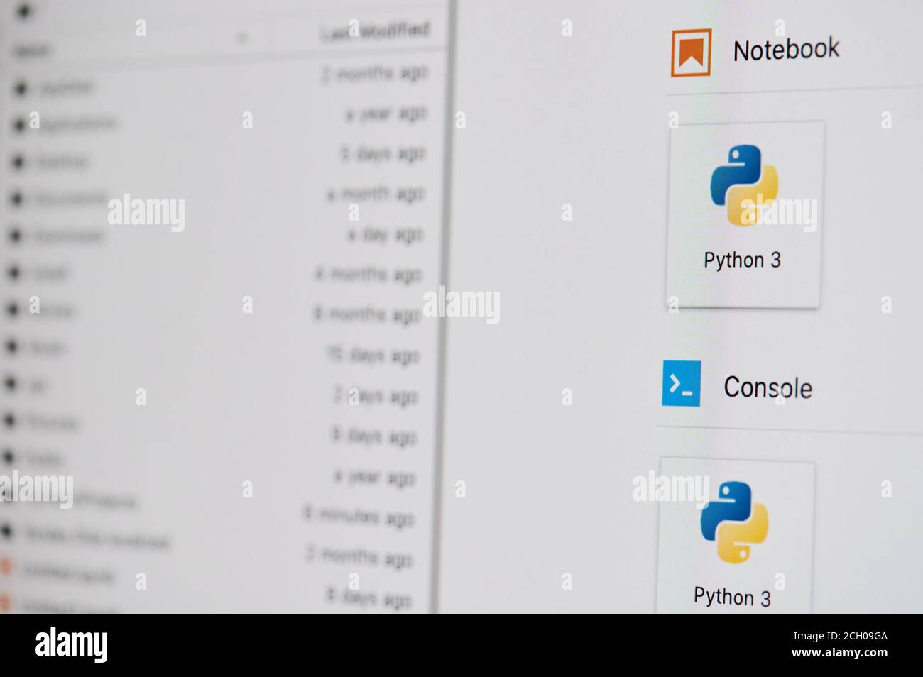 New york, USA - September 13, 2020: Menu in Python 3 programming ...