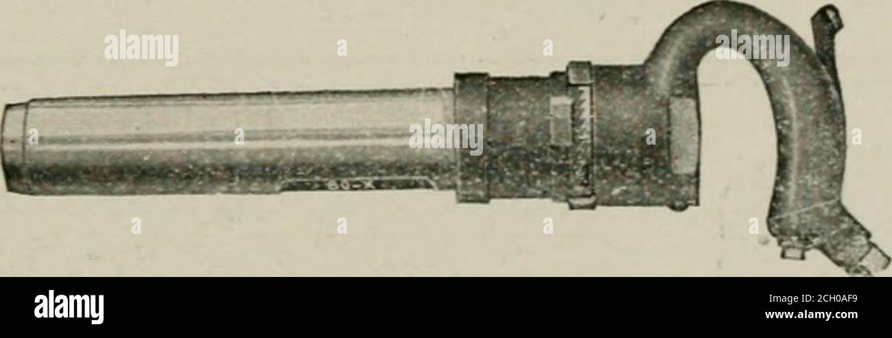 . Official proceedings . Logical Construction is a feature of BO YER Pneumatic Hammers. No. SOX Boyer Riveting Hammer. Capacity 1^ inches. Length overall only 21^ inches. Boyer Hammers arc made in three parts, cylinder, handle and valve.—a construction which facilitates examination, cleaning and repairs, and extends the life of the tool indefinitely. Write for Hammer Bulletin 124. CHICAGO PNEUMATIC TOOL CO. PITTSBURGH: 10 and 12 Wood St1052 Fisher Bldg. 52 Vanderbilt Ave. CHICAGO Branches Everywhere NEW YORK H. H. Hewitt, President. Croft, Vice-President MAGNUS METAL MEETS ALL HIGH-GRADE REQUI Stock Photo