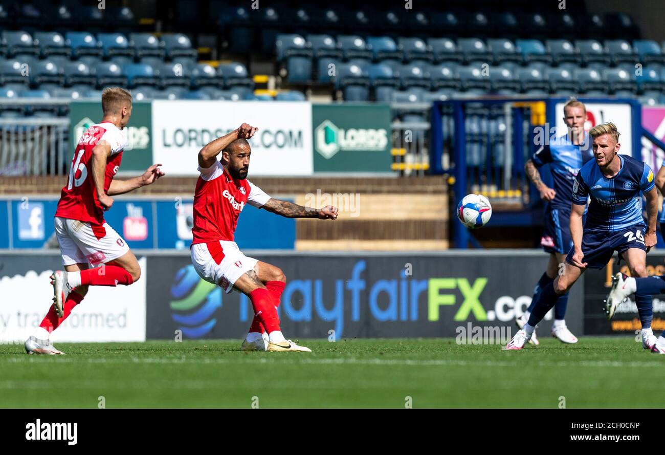 High Wycombe, UK. 12th Sep, 2020. Kyle Vassell of Rotherham United ...
