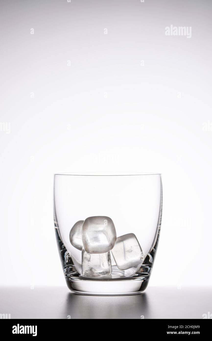 Vintage Glass Water Container Filled Ice Stock Photo 1516098599