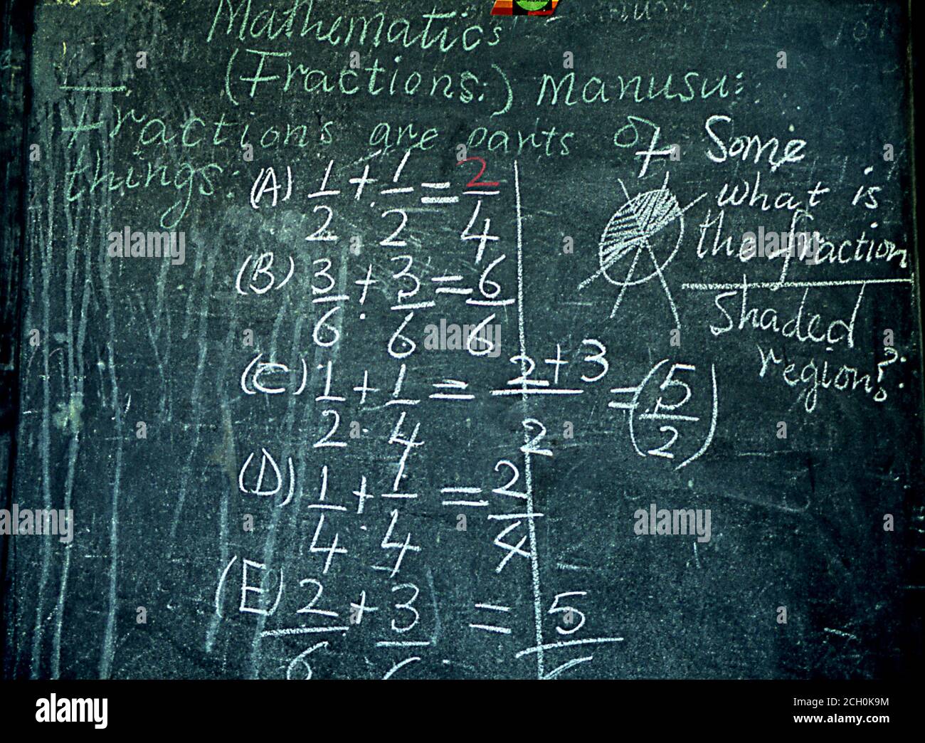 Green Chalkboard With Math High Resolution Stock Photography and Images