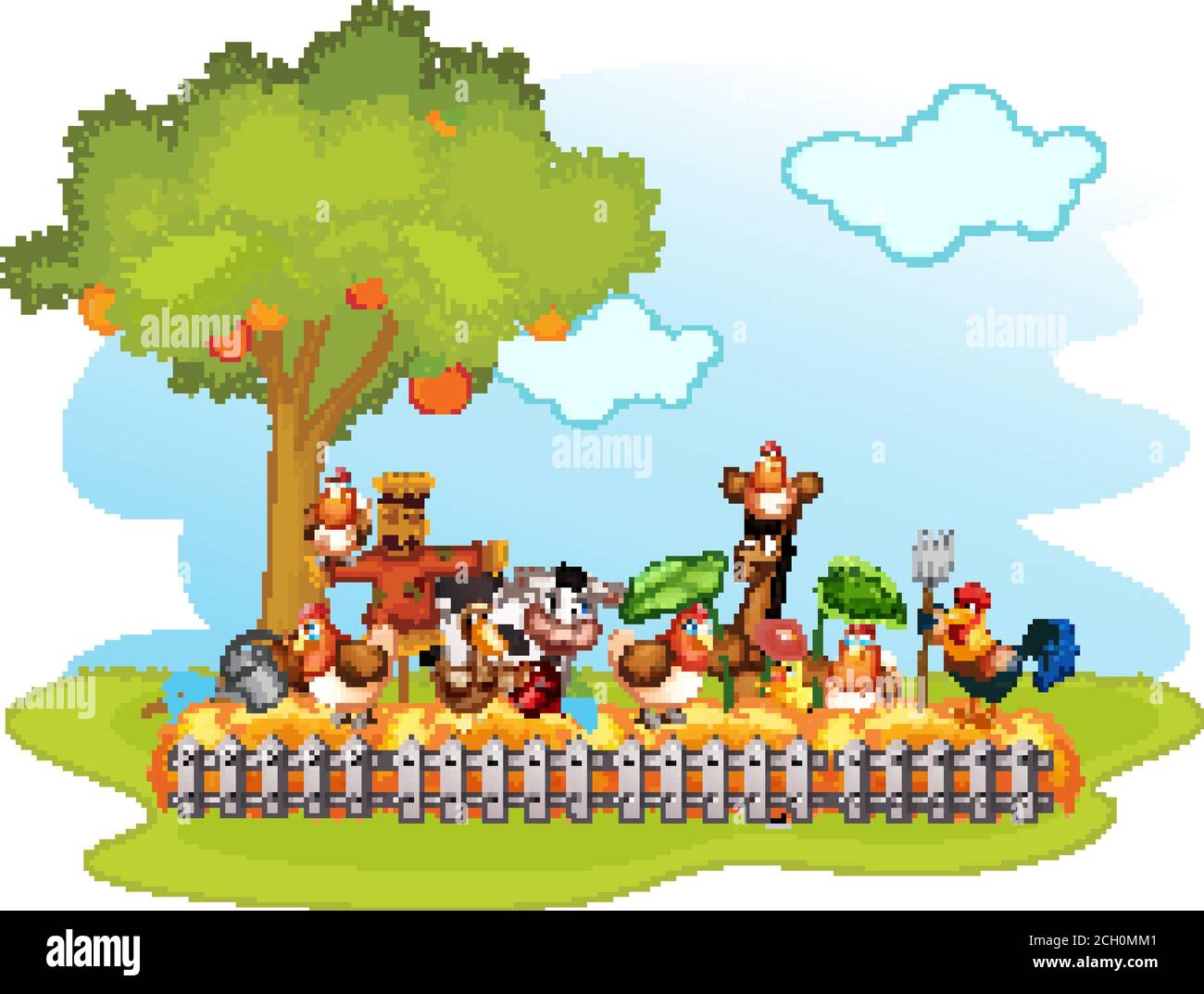 Happy farm animal isolated illustration Stock Vector Image & Art - Alamy
