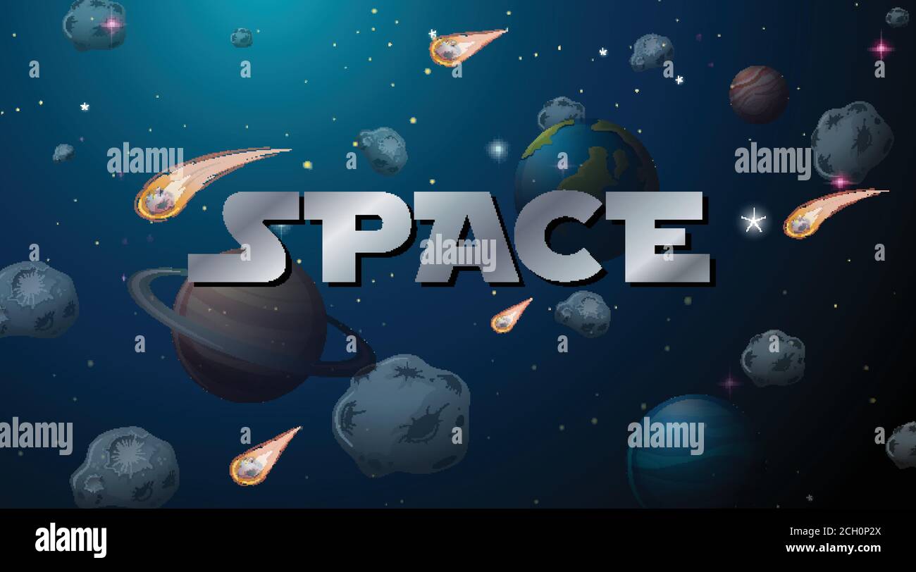 A space scene background illustration Stock Vector Image & Art - Alamy