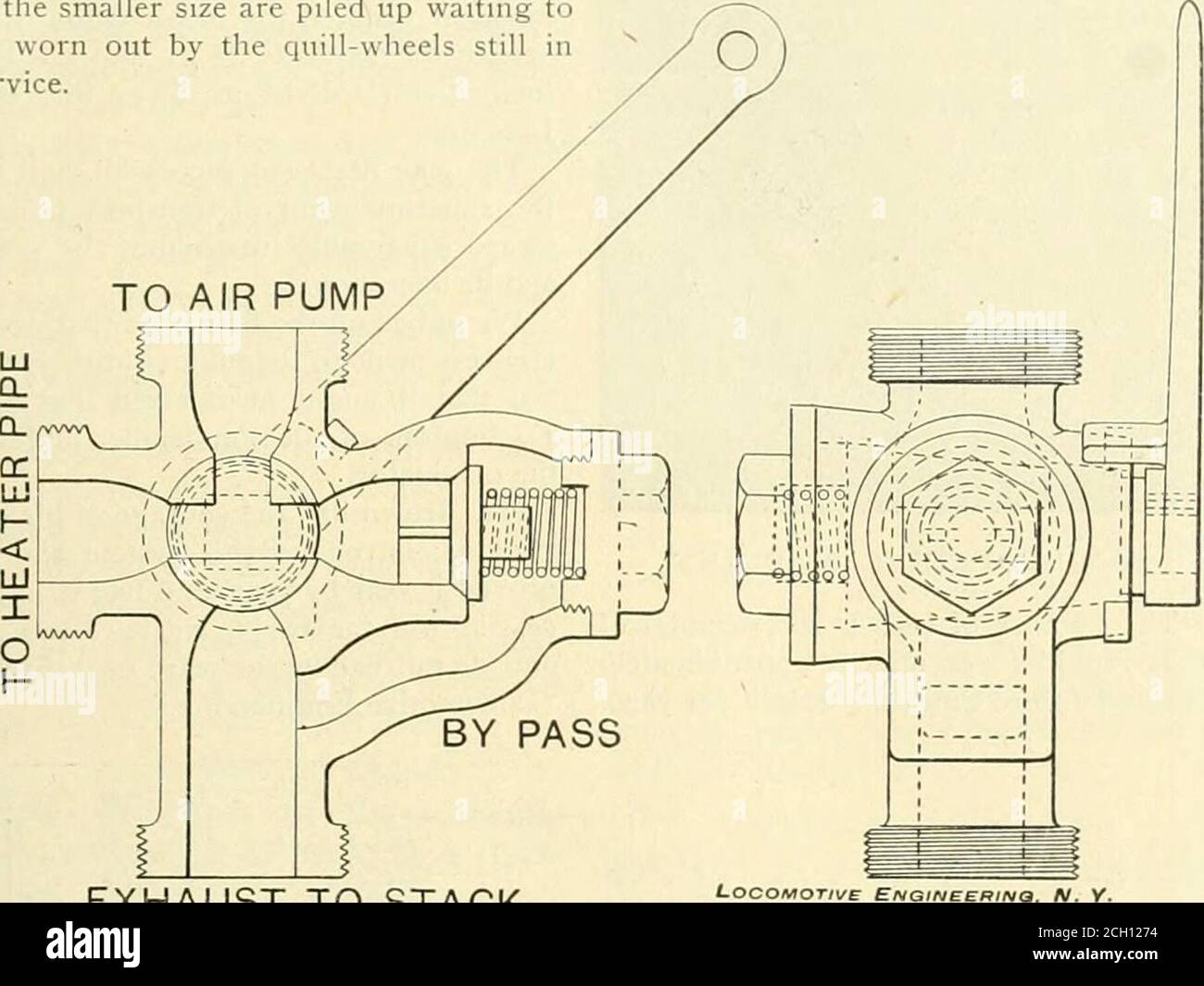 . Locomotive engineering : a practical journal of railway motive power and rolling stock . a half by two men, going overthe work first with a coarse paper andthen with a fine grade. ROD .STRAIOHTEXKR. Outside of the freight car repair shopis located a simple set of heavy, shortrolls, used for straightening out bent rods.There is always a tangle of bent trussrods, deformed brake rods, and the leav-ings of wrecks and fires, that are socrooked that a cord of cm makes a car- LOCOMOTIVE ENGINEERING. JI load. A laborer can straighten these rodsby means of the rolls so that they can behandled and got Stock Photo