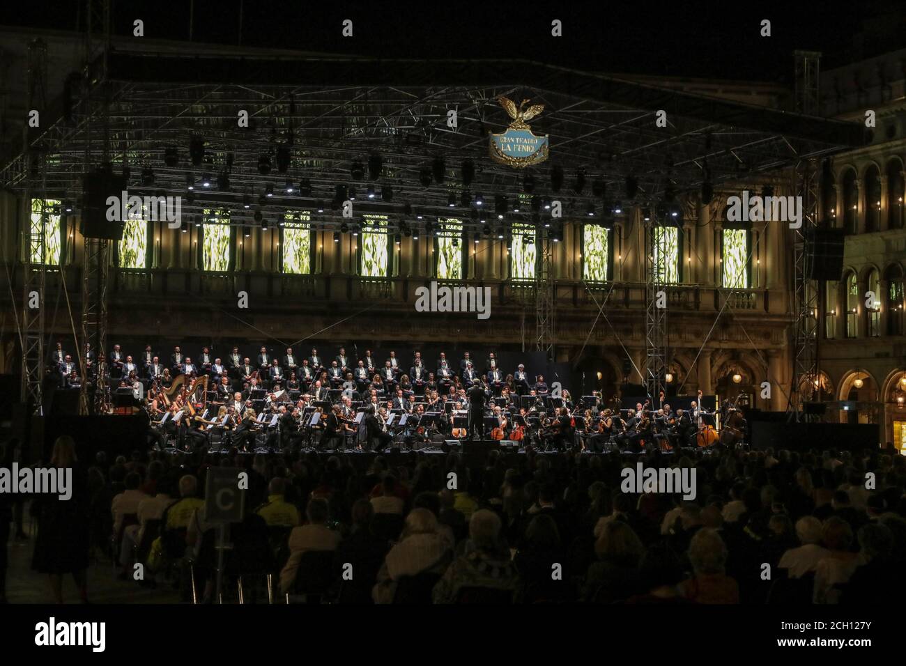 LA VENICE ORCHESTRA, CONCERT PIAZZA SAN MARCO,VENICE Stock Photo