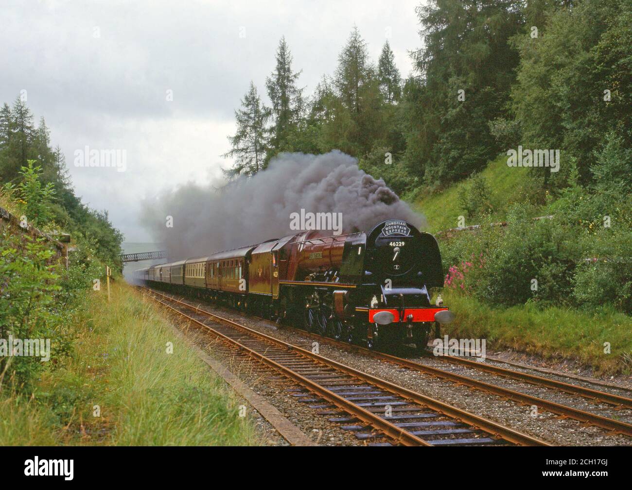 Stanier Class no 46229 Duchess of Hamilton at Crosby Garrett, Settle to Carlisle railway in early 1990s Stock Photo