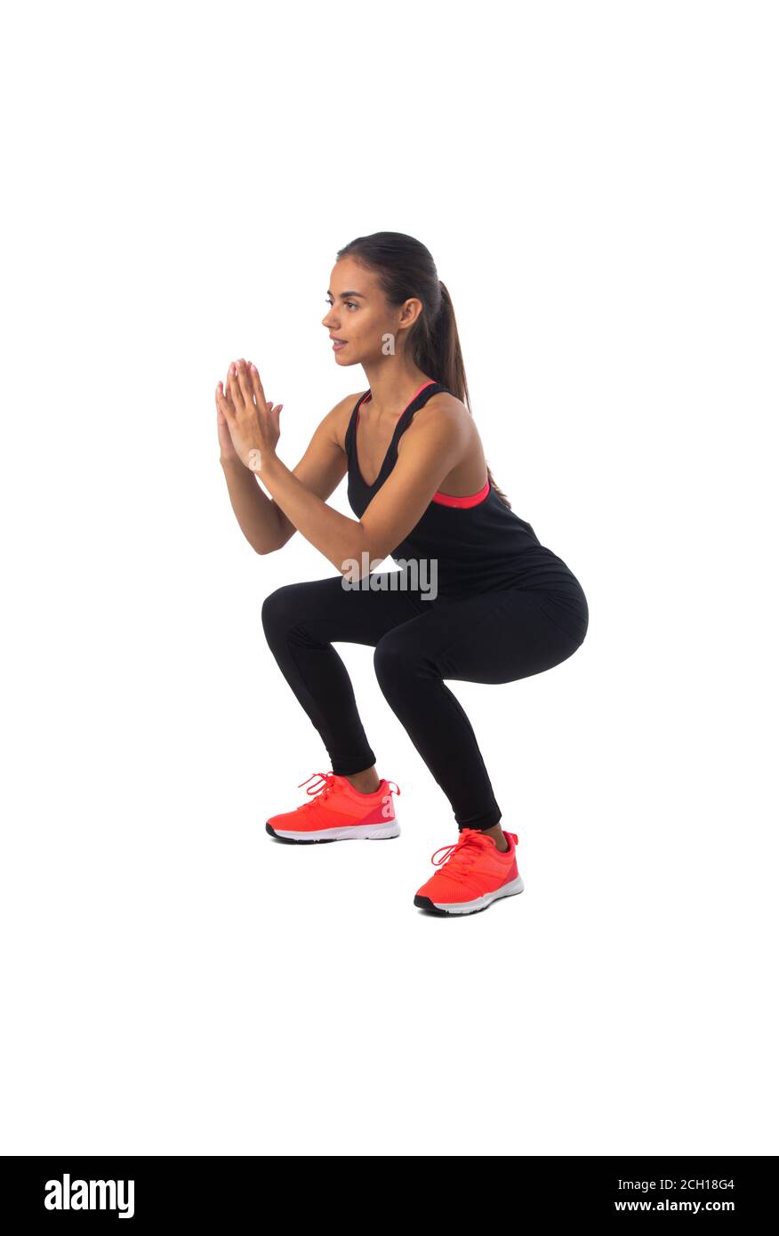 Floor power jumps knee to jump squats exercise Vector Image