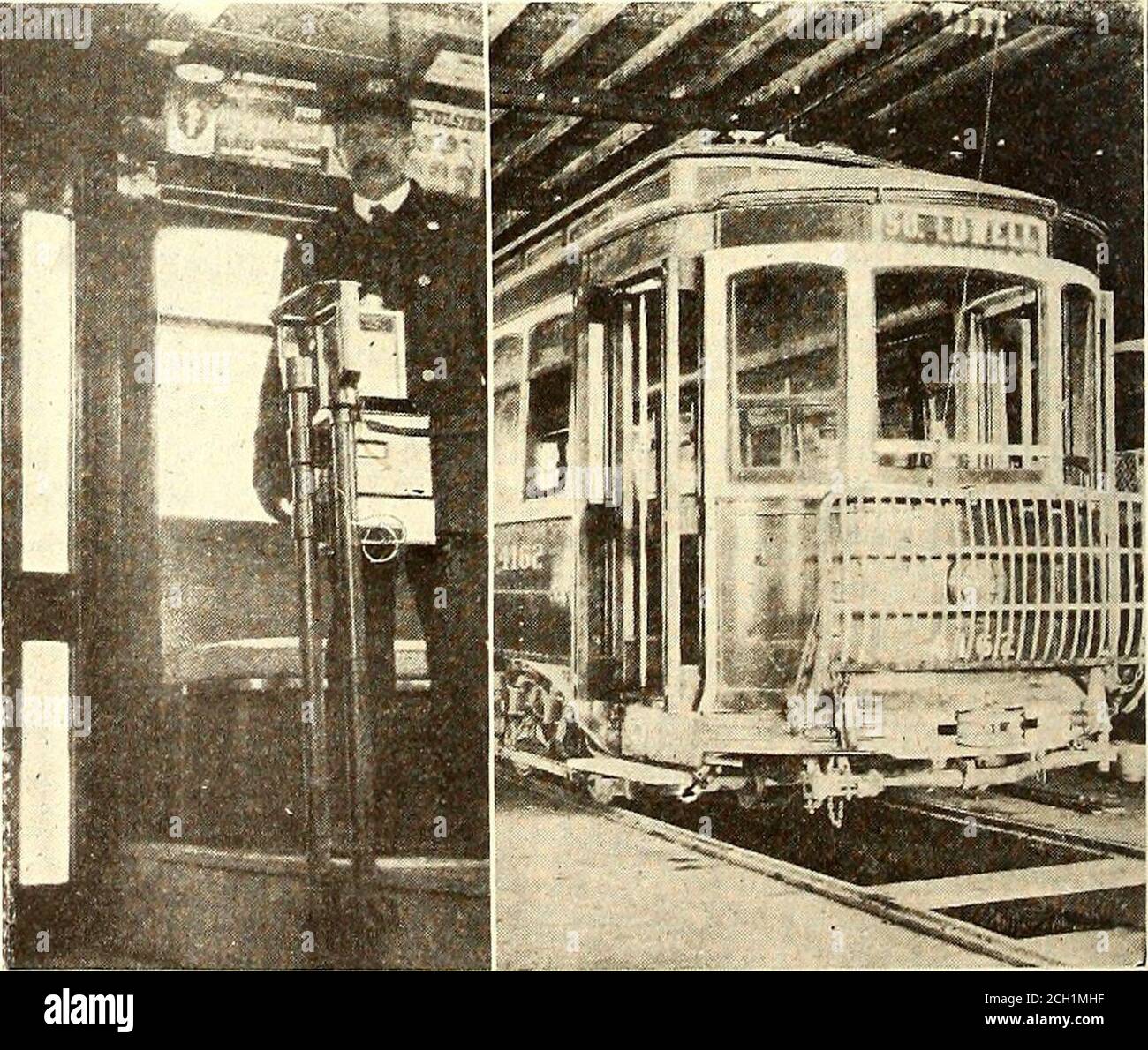 Electric railway journal . DOOR ENGINE MOUNTED IN RECESS ABOVE DOOR much to  the passengers convenience in entering andleaving the car. At the  conductors station beside the fare box aretwo valves