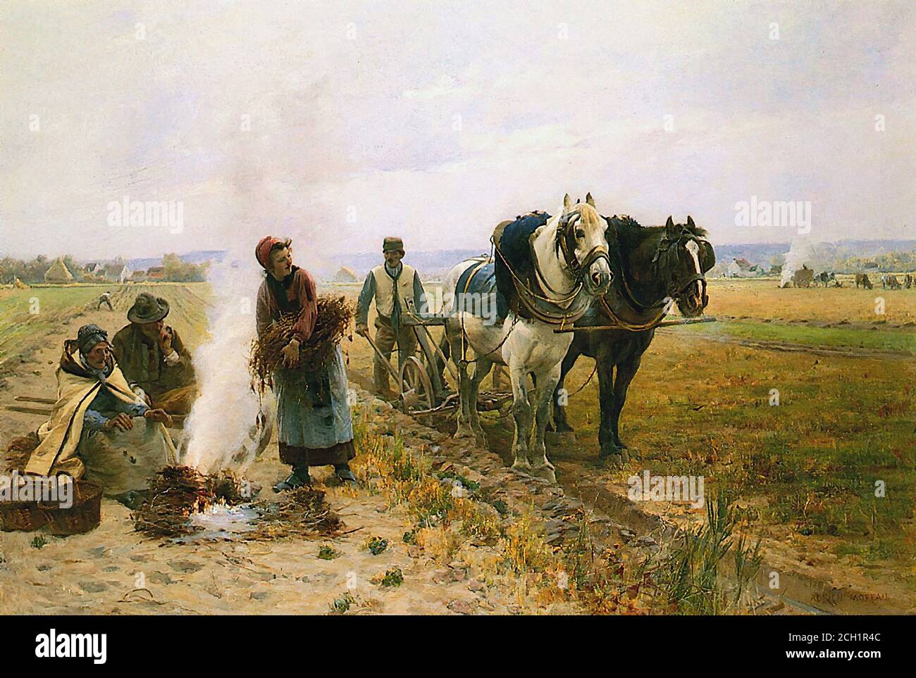 крестьяне работают на поле