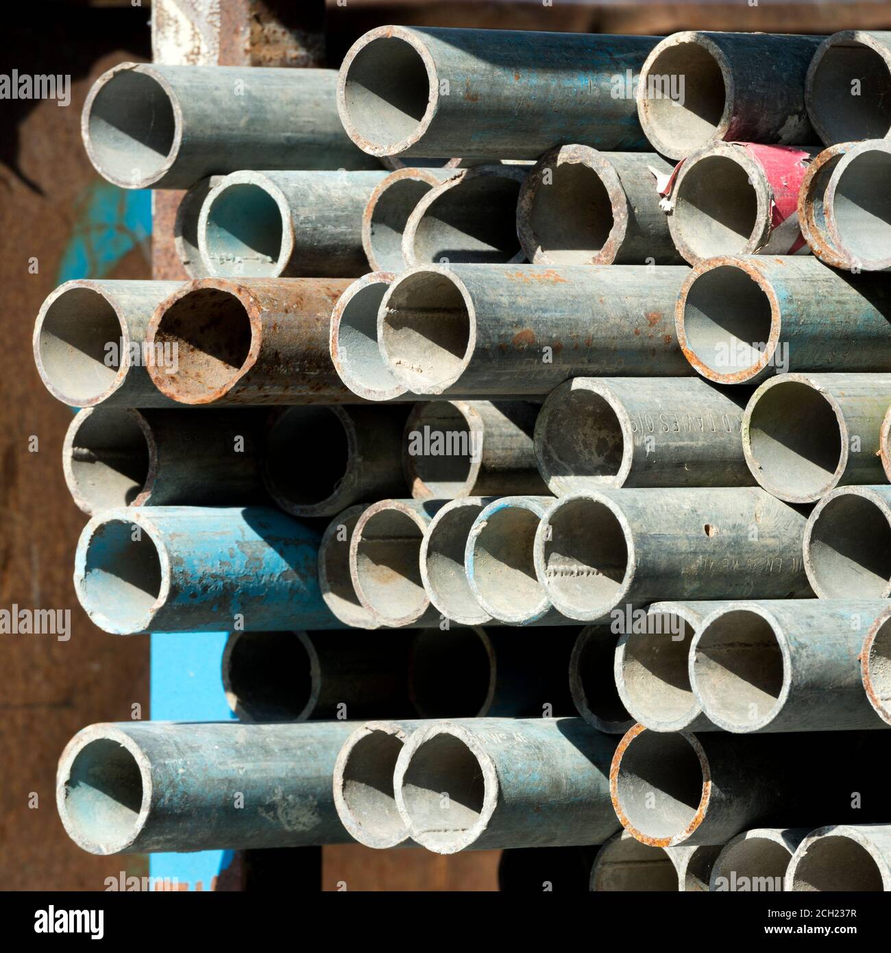 Scaffolding poles Stock Photo