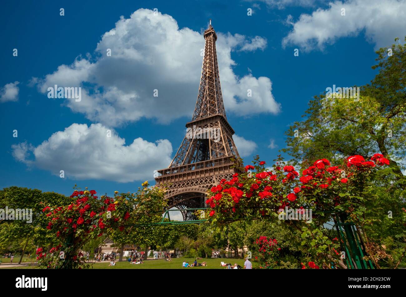 The Eiffel Tower in Paris, France Stock Photo