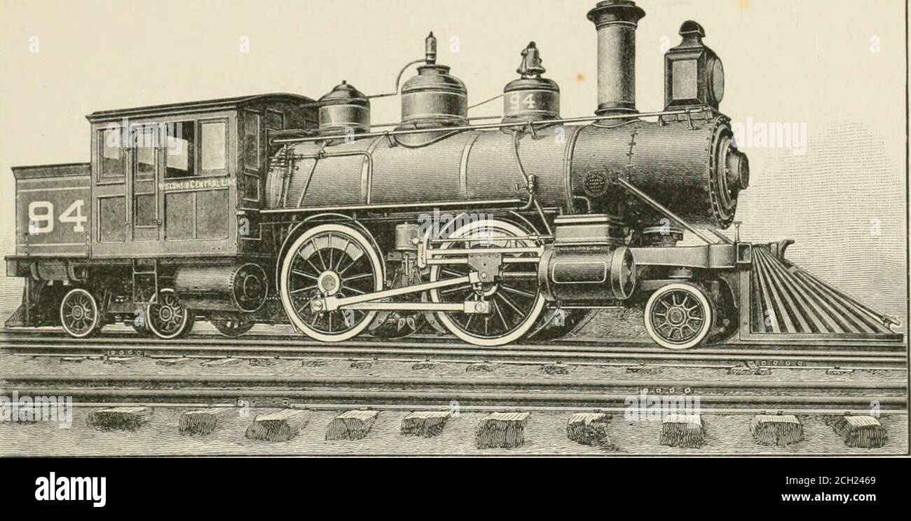The American railway; its construction, development, management, and  appliances . Fig. 32.— Forney Tank Locomotive. By the Rogers Locomotive and  MaciiineWorks, Paterson, N. J. Type. Cylinders. American Passenger i8 24  Mogul