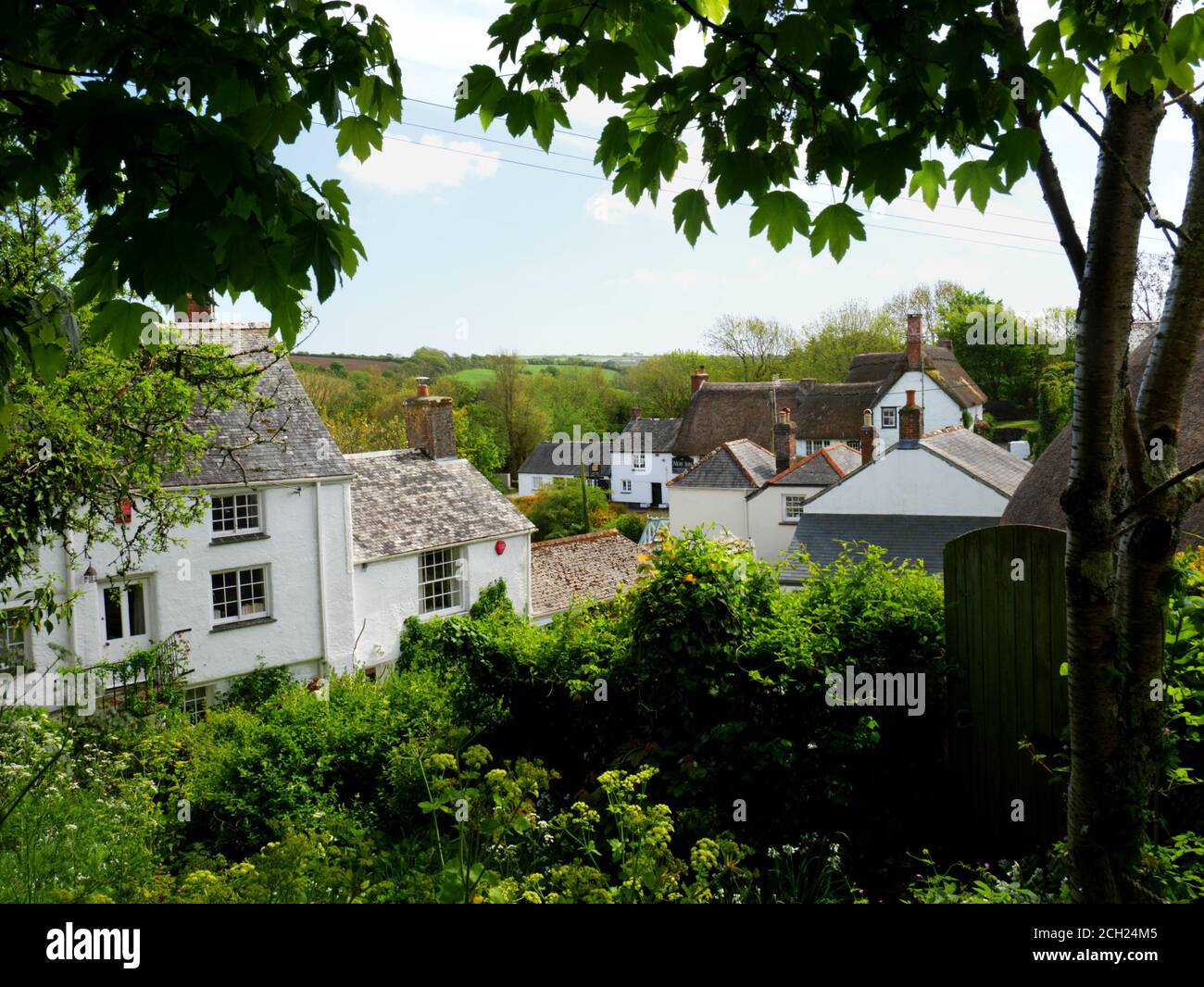 The village of Manaccan, Helford, Cornwall. Stock Photo