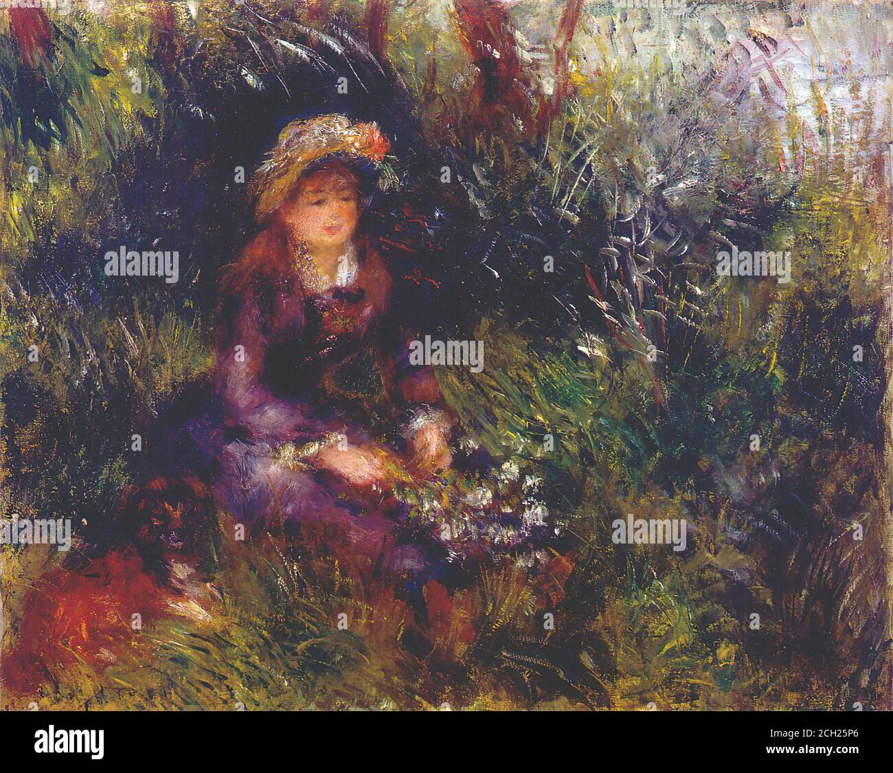 Pierre-Auguste Renoir - Aline Charigot with a Dog 1880 - French School ...