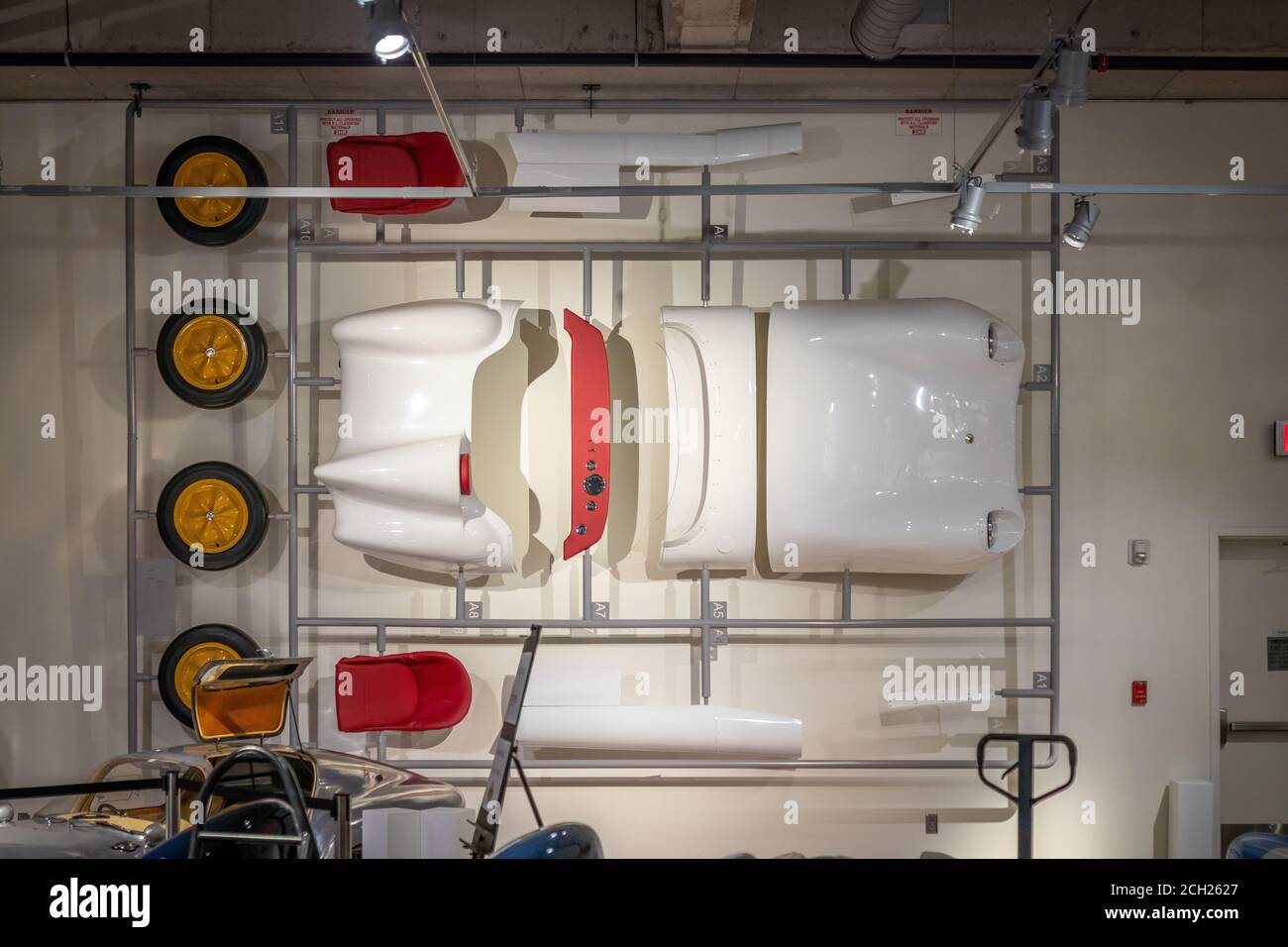 Lotus airfix kit like display at the Barber Motorsport Museum Leeds Alabama USA Stock Photo