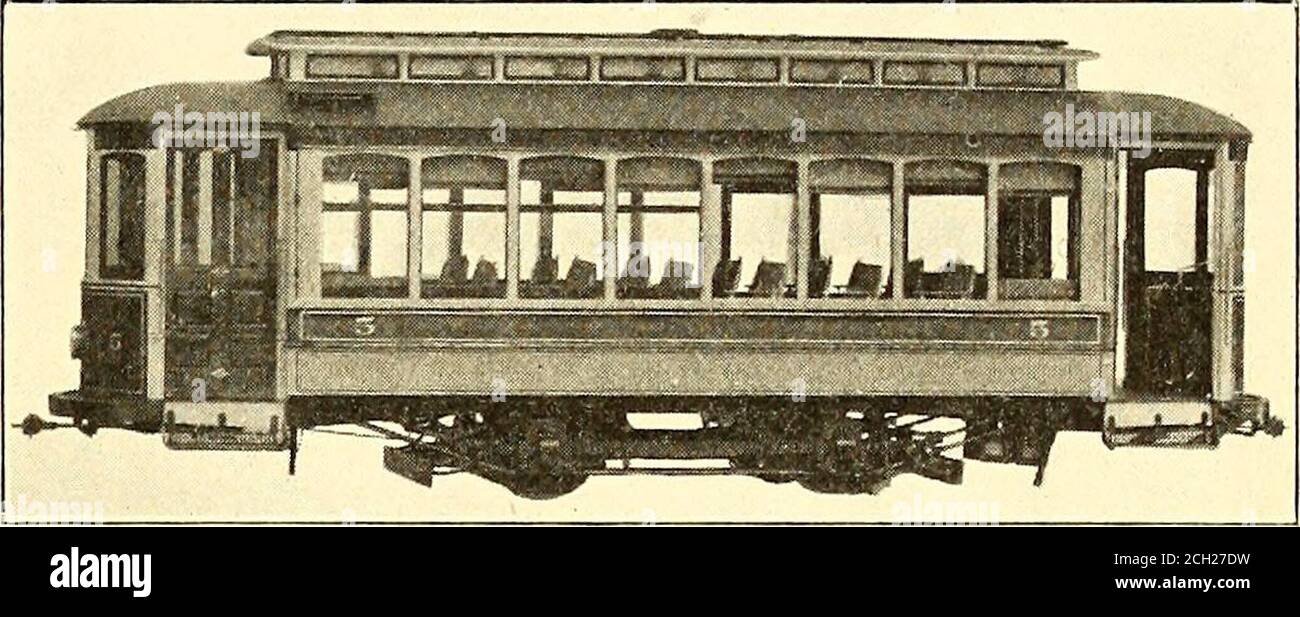 . The Street railway journal . emi-convertible cars ofthe Brill type, built by the G. C. Kuhlman Car Company, havelately been received by the Chillicothe Electric Railroad, Light& Power Company. Chillicothe is thirty miles directly southof Columbus, with which it is connected by the Scioto ValleyTraction Companys interurban lines, as well as by steamlines. Another interurban line is planned to connect the citywith Cincinnati, forty miles to the west. The city lies in a richagricultural district and has excellent facilities for transport-ing products by the Baltimore & Ohio Southwestern, the No Stock Photo