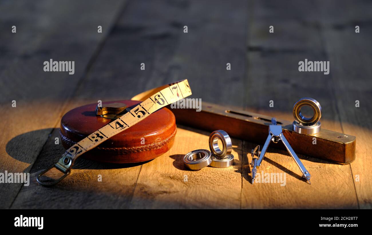 Architects & Engineers Tools Level Tape Measure Bearings Protractor