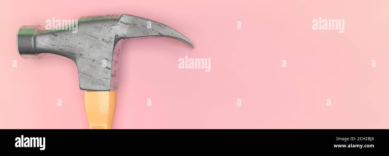 3d illustration, concept complement and mechanic workshop tools,hammer ...