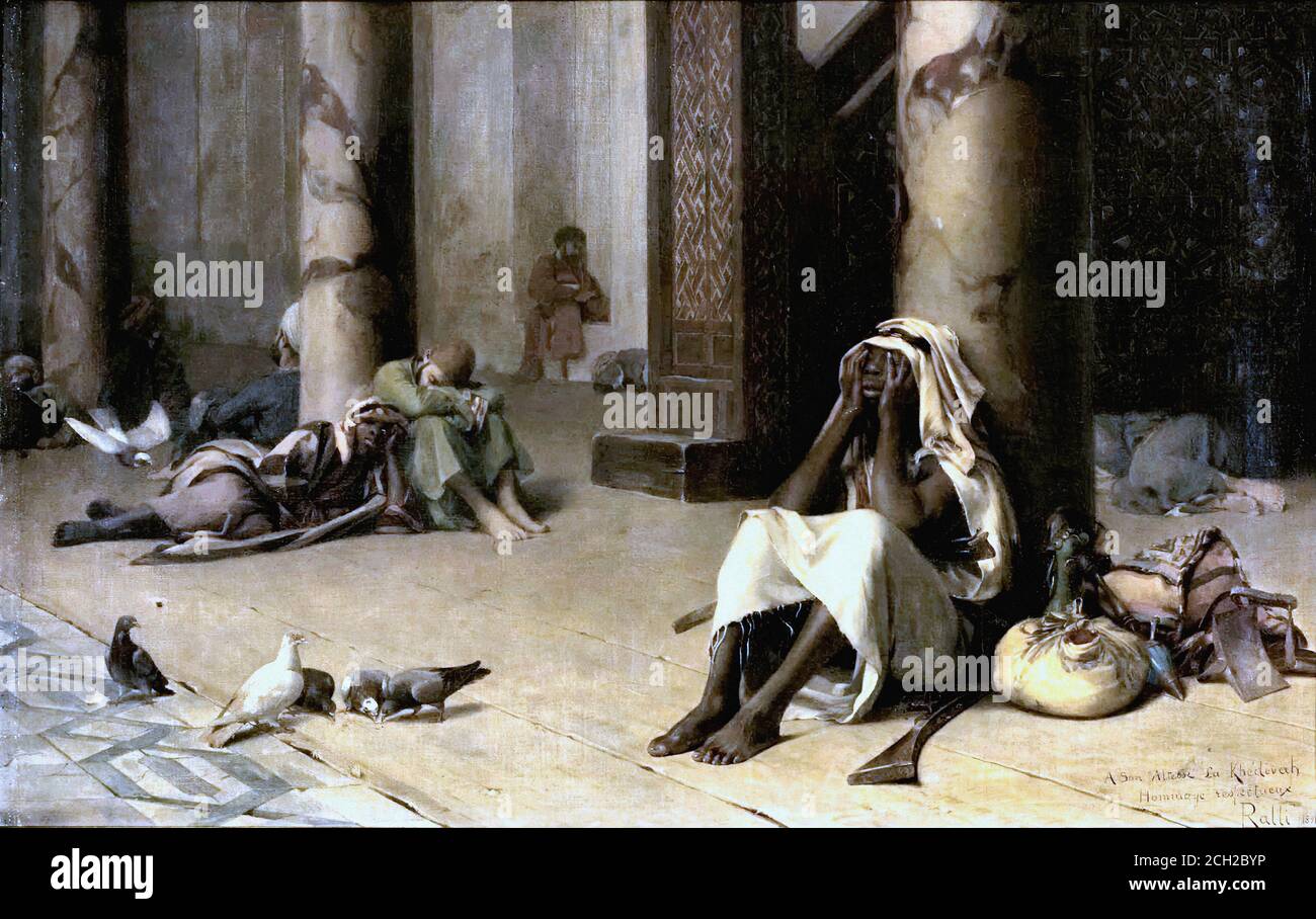 Ralli Theodore Jacques - in the Mosque 1 - French School - 19th and ...