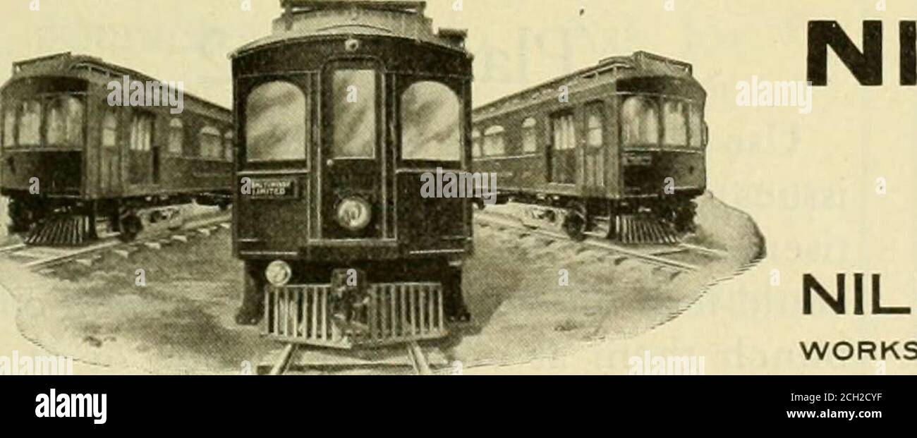 . Electric railway review . February 29, 1908. ELECTRIC RAILWAY REVIEW 15 FOR SALE. FOR QUICK DELIVERY 6 55-ft. Passenger, Baggageand Smoking Car Bodies Main Compartment 26 0 Smoking 10 6n Baggage 10 0 Seating Capacity, 54 8 60-ft. Passenger, Baggageand Smoking Car Bodies Main Compartment 28 6 Smoking 11 0 Baggage 8 0 Seating Capacity, 58 5 52-ft. Passenger andSmoking Car Bodies - Endble Seating Capacity, 60 3 52-ft. Passenger andBaggage Car Bodies -E„°dub,e Seating Capacity, 56 2 50-f t. Express Car Bodies Write or wire us for further information. The Jewett Car Co. N^Lk THE MIGHTY MIDGET HOT Stock Photo