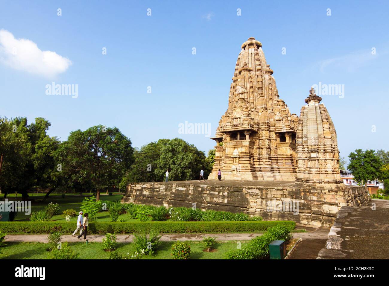 Khajuraho, Madhya Pradesh, India : Vishvanatha Temple part of the western group of the UNESCO World Heritage Site Khajuraho Group of Chandela medieval Stock Photo