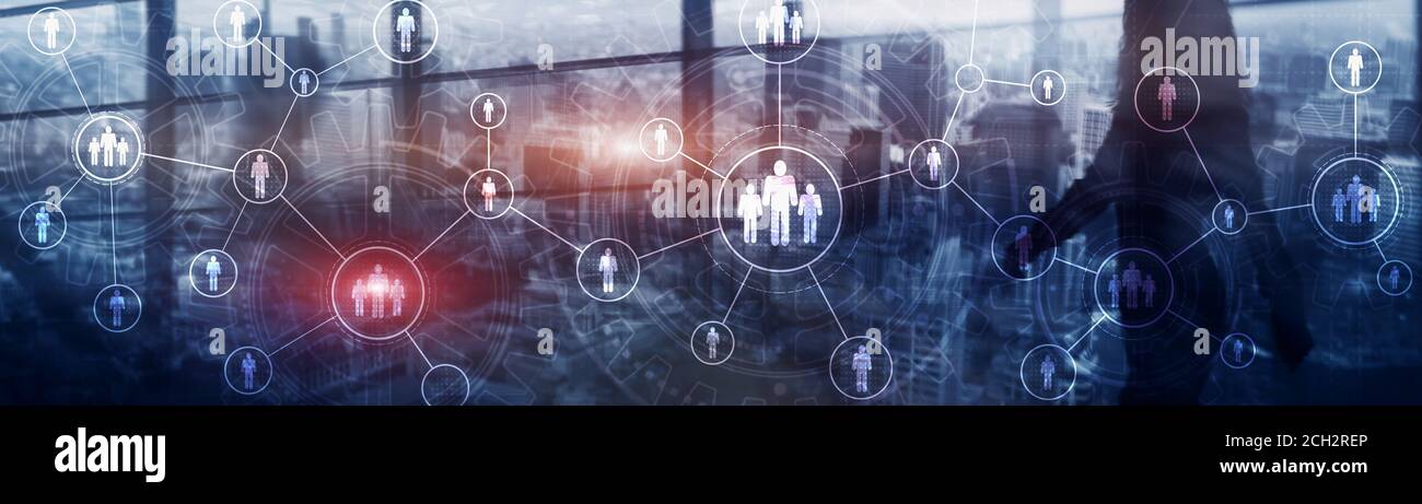 Сonnections between people. Human Resources Teamwork Stock Photo