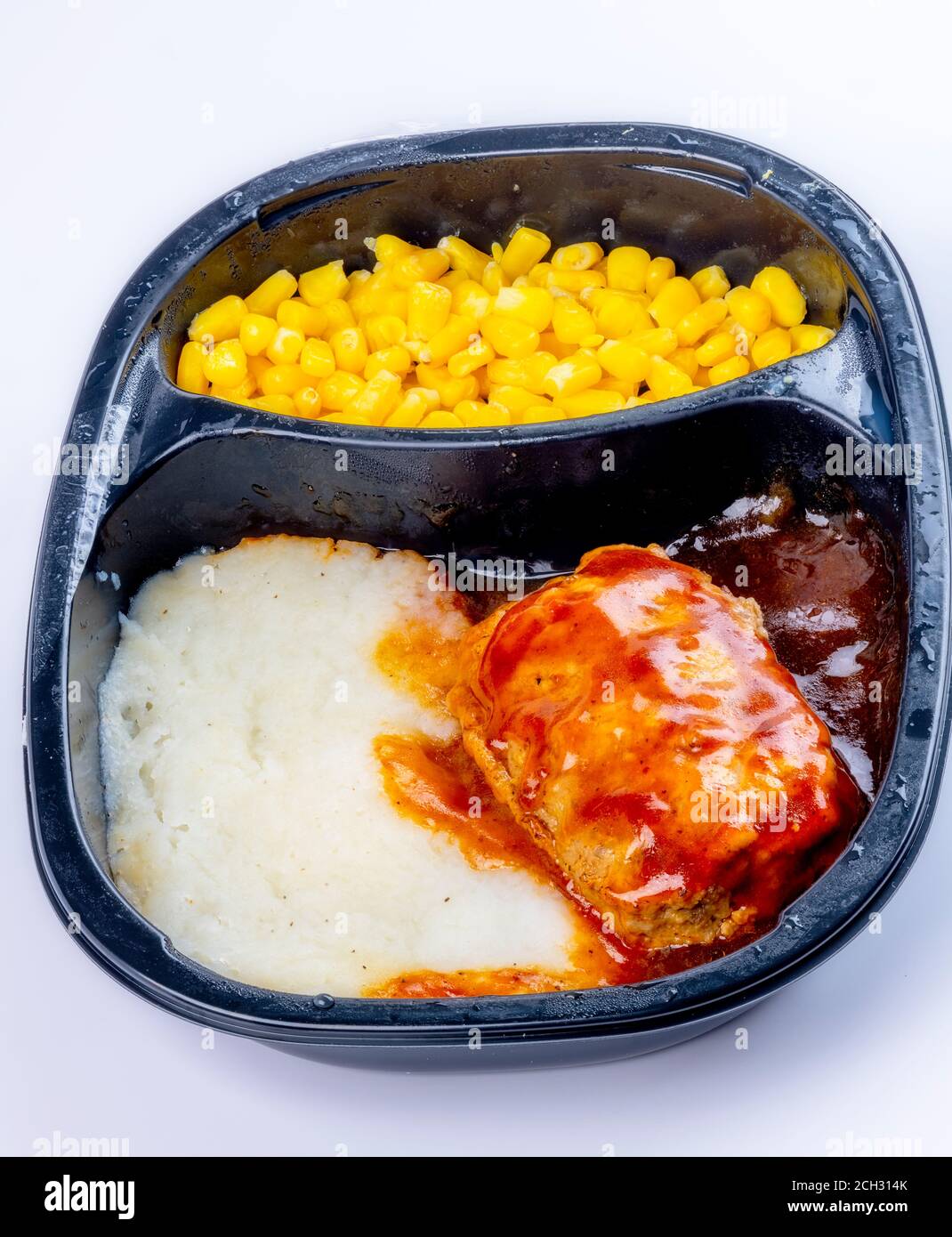 TV dinner tray with a complete dinner cooked Stock Photo Alamy