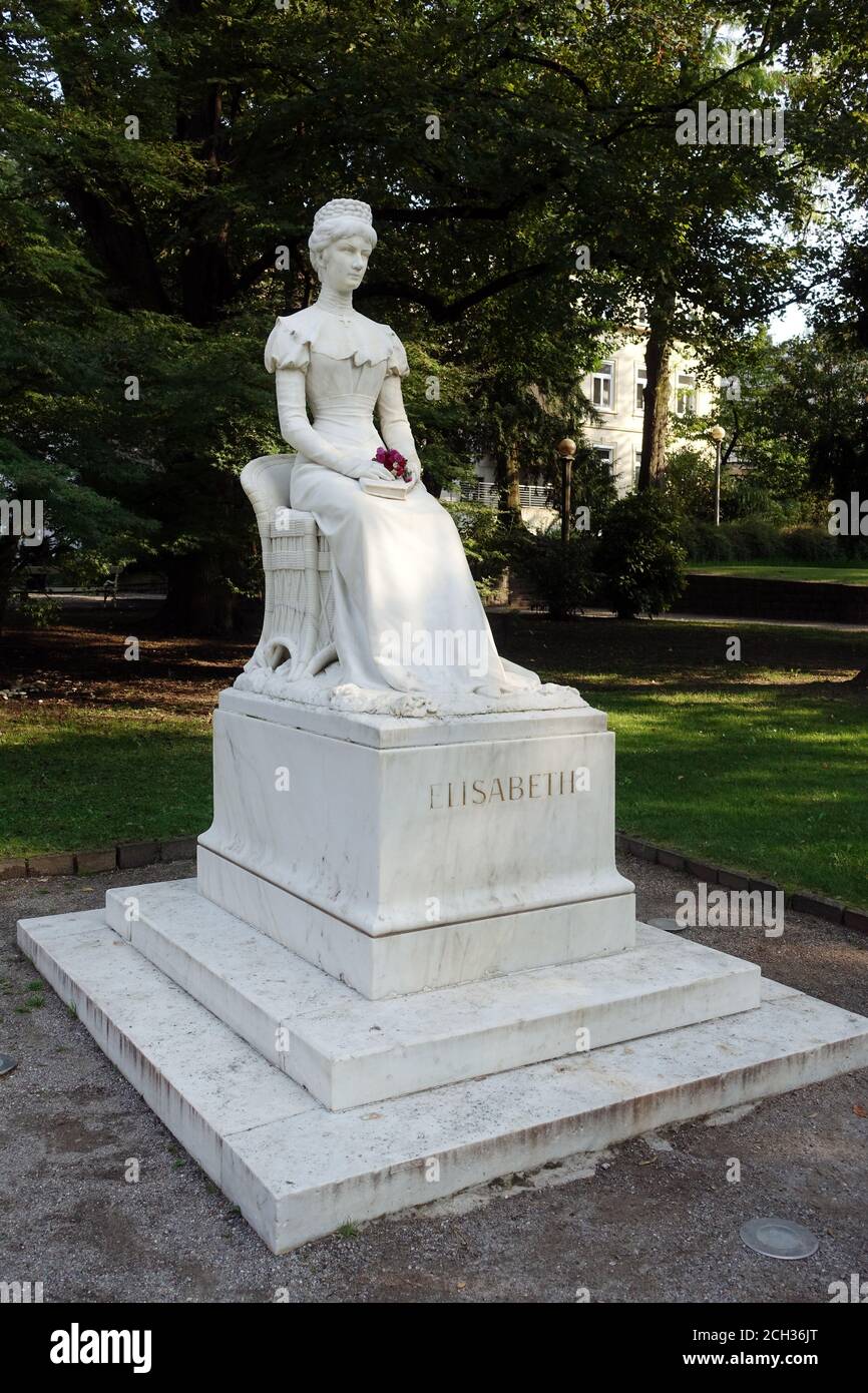 Denkmal an Elisabeth von Österreich-Ungarn, österreichische Kaiserin, genannt Sissi, Meran, Südtirol, Italien Stock Photo