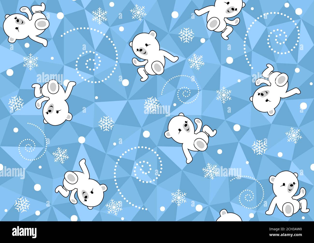 Seamless Baby Pattern with Polar Bear Stock Vector Image & Art - Alamy