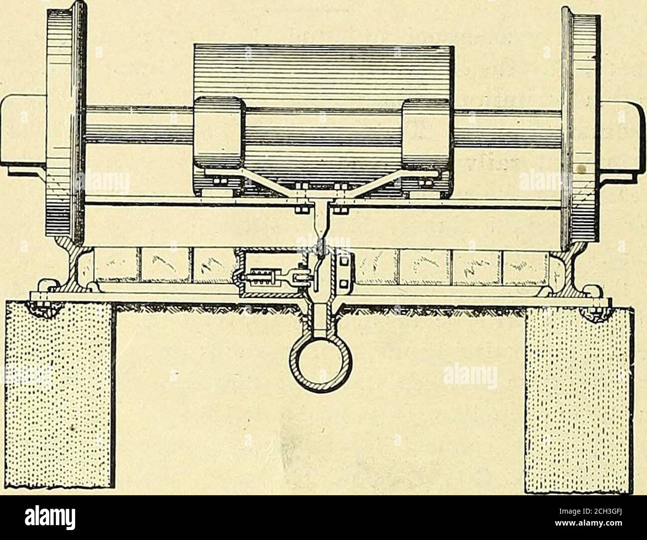 . Electric railway gazette . nt is definitely and satisfactorilydetermined. Railway companies will not discard thelocomotives, which represent an investment of millions ofdollars—the locomotive equipment of the New York Cen-tral alone is quoted at six millions and a half—so long asthere is the least uncertainty as to the superiority of elec-tricity to steam. We believe, however, that this will, atno distant day, be clearly established, and that with thisdemonstration will come changes in the methods and facili- Conduit Electric Railway. We illustrate herewith a conduit electric railway sys-tem Stock Photo