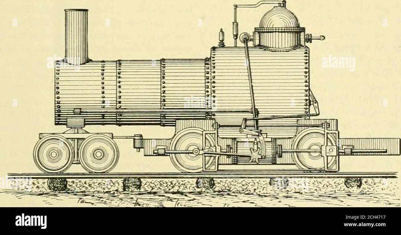 . Railway and locomotive engineering : a practical journal of railway motive power and rolling stock . rmal state. that time draftsman and man of all workfor the late Thatcher Perkins, engineerand superintendent of the company. Be-fore the large machine shop was finished,Mr. Perkins put a small portable engineand boiler and a few tools in the smithshop building, and took a contract to re-build two small engines which had beenused on narrow-gage coal roads in thevicinity of Pittsburgh: one of which, be-longing to an operator named Bausman,and which we nicknamed Bausmansrhinoceros. was the engin Stock Photo
