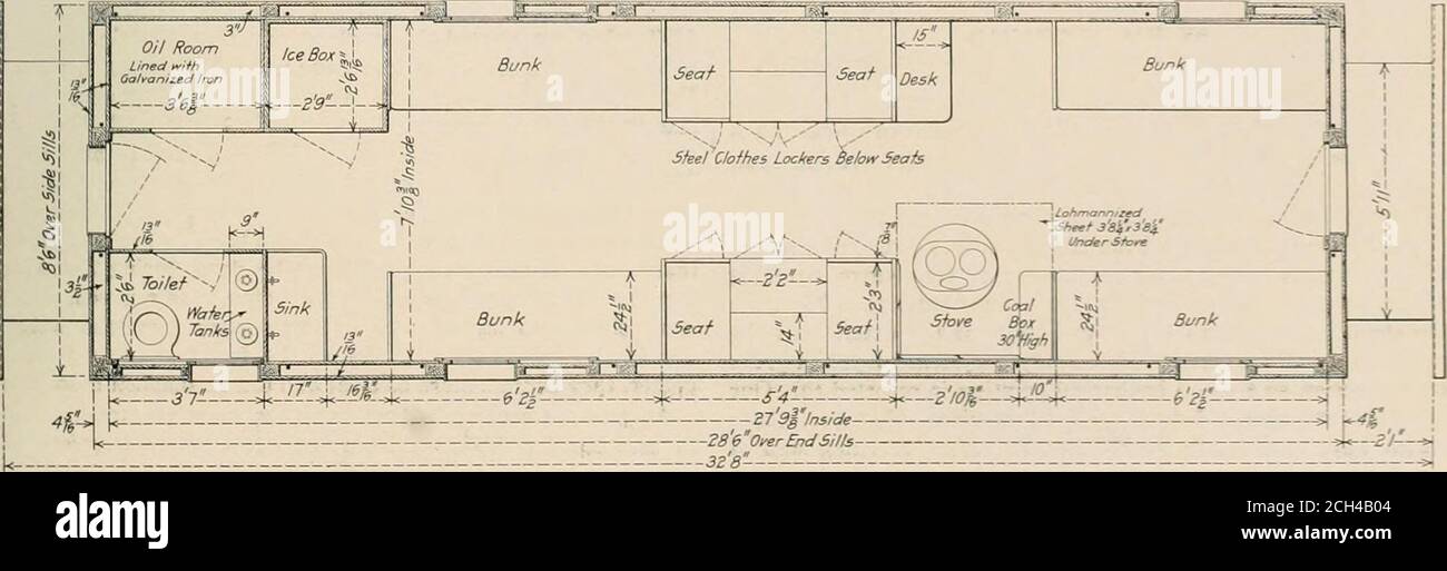 . Railway mechanical engineer . Arrangement of the Steel Members of the