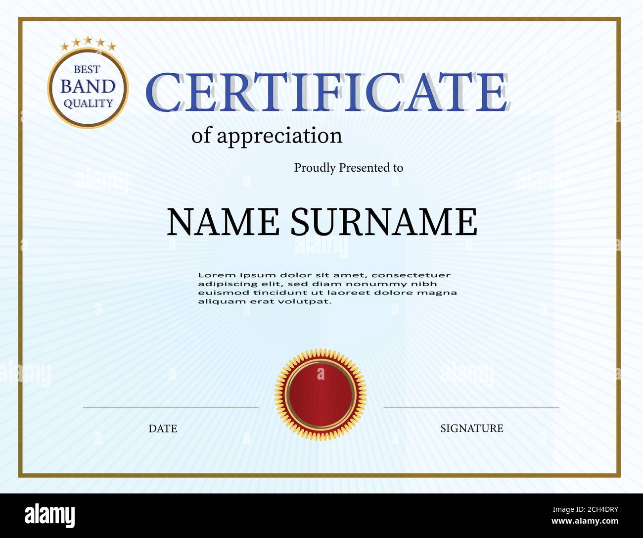 Certificate Appreciation Creative Template High Resolution Stock Within In Appreciation Certificate Templates