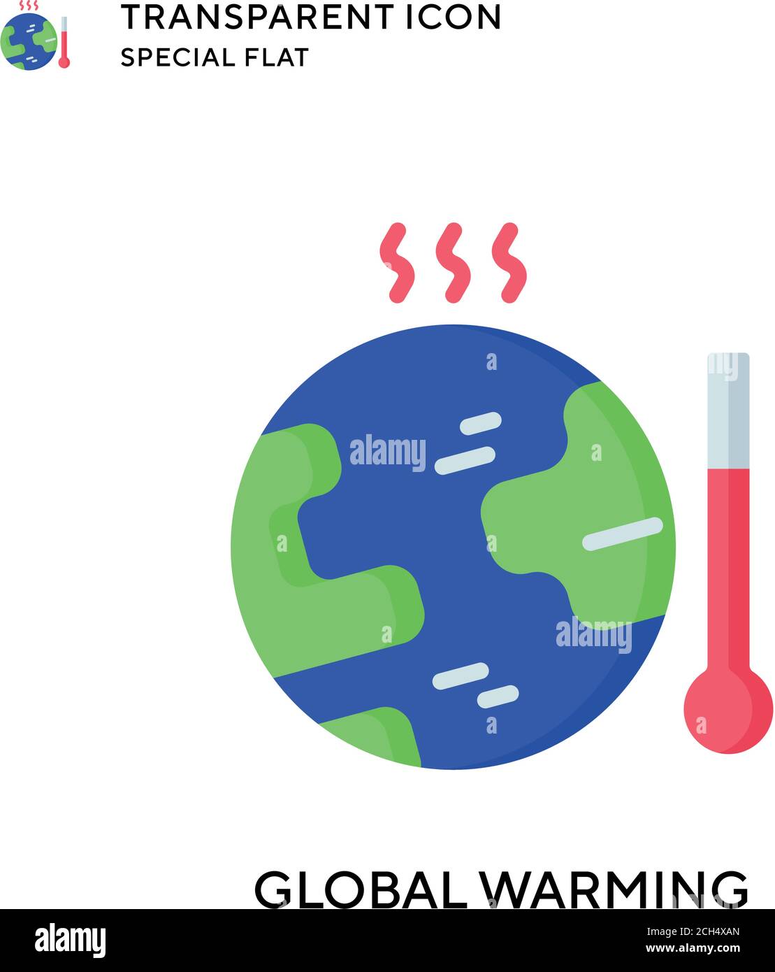Global warming vector icon. Flat style illustration. EPS 10 vector ...