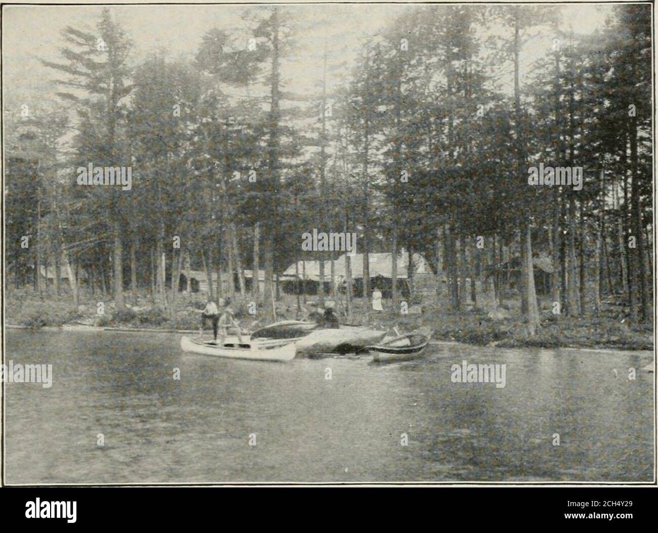 . In the Maine woods . The Antlers Camp on Jo Mary Lake [ i{e Mair^e