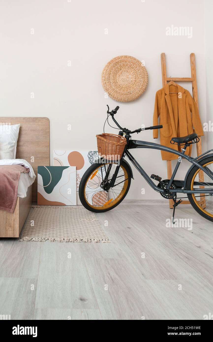 spin bike in bedroom