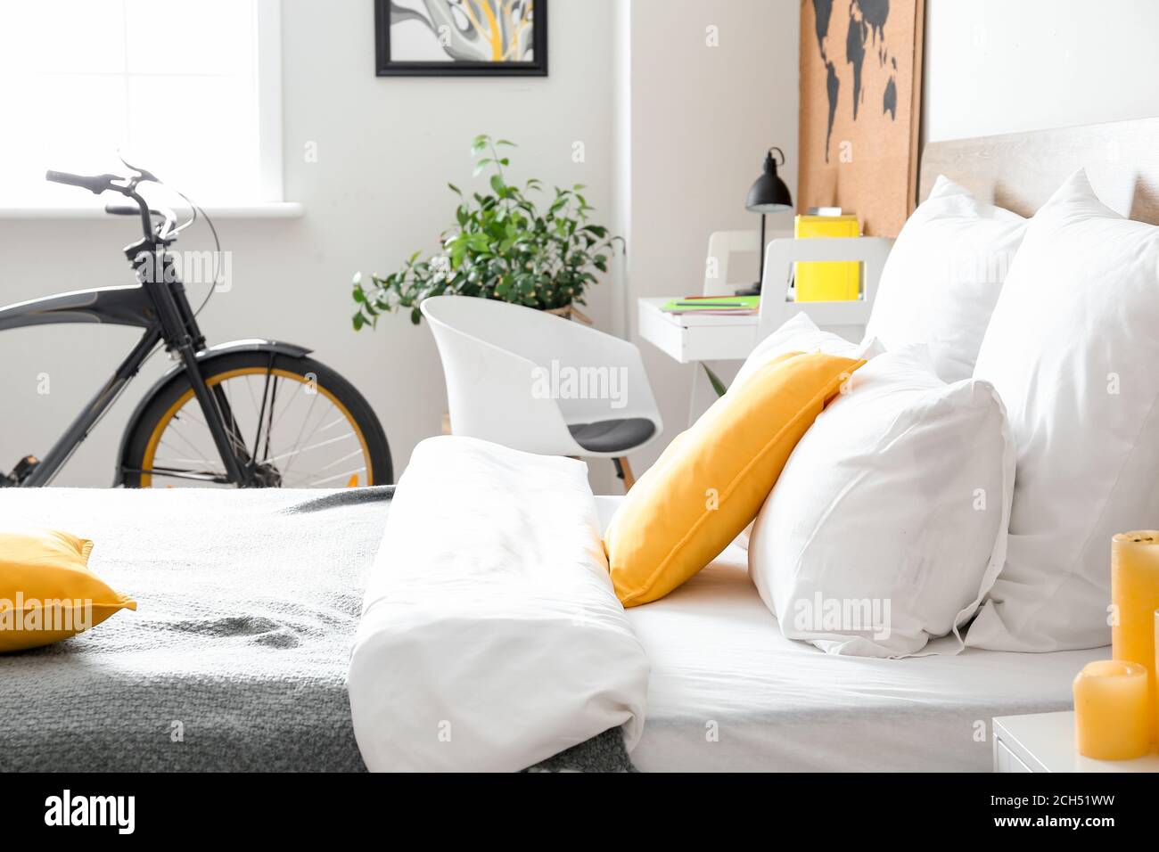 spin bike in bedroom