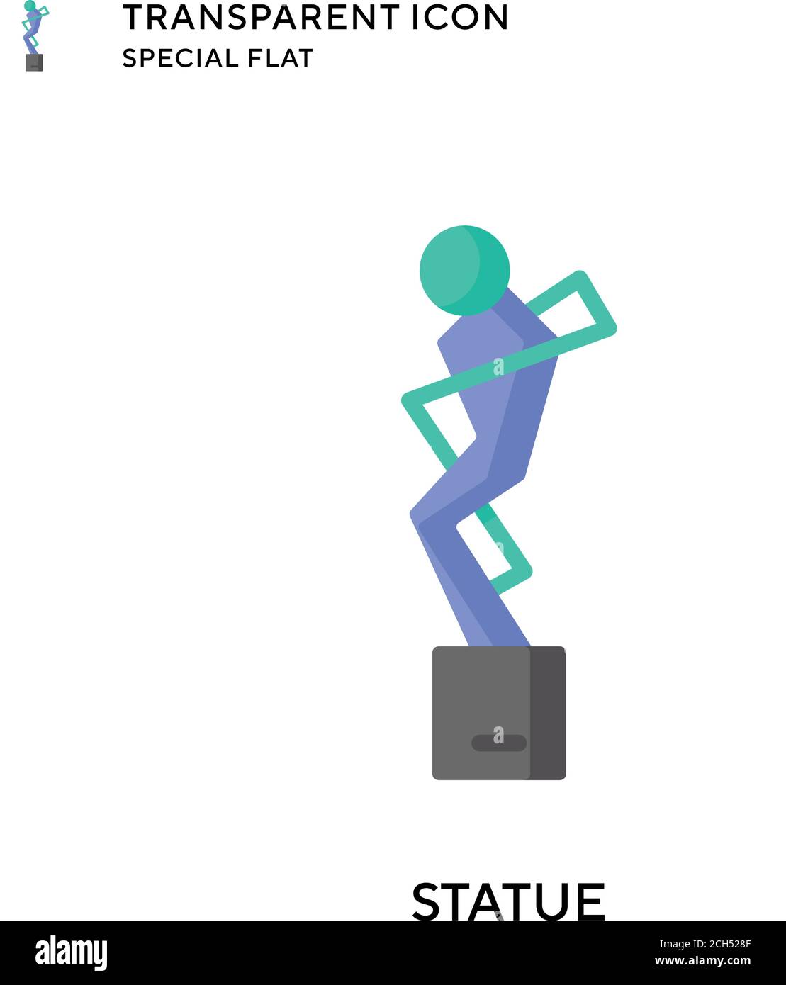 Statue vector icon. Flat style illustration. EPS 10 vector Stock Vector ...