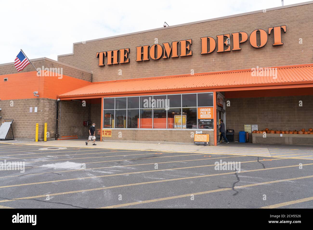NEW YORK, NY SEPTEMBER 13 Home Depot logo and store seen on September 13, 2020 in Queens